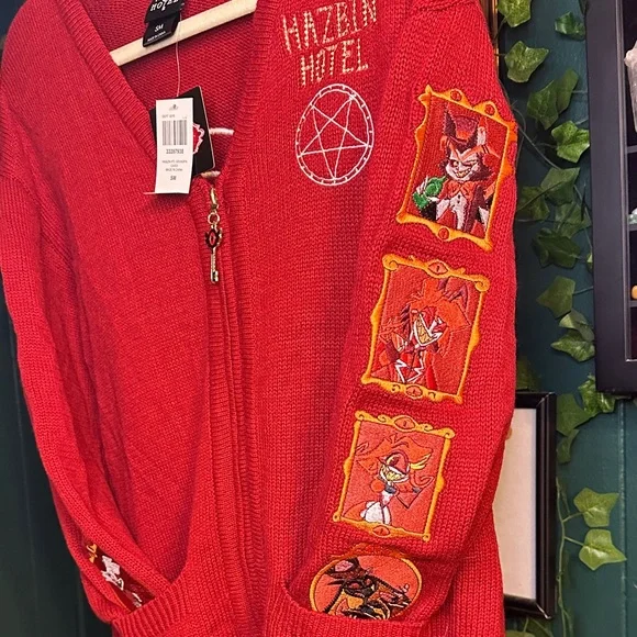 Hot Topic Red Hazbin Hotel Cardigan - Picture 3 of 6